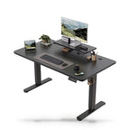 Bureau assis-debout électrique 120 x 60 cm, hauteur 73-118 cm, support moniteur intégré
