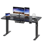 Bureau assis-debout électrique 140 x 60 cm, hauteur 71-119 cm, panier à câbles inclus, vue 3
