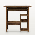 Bureau compact 80 x 45 cm finition vieux bois, profondeur réduite, charge 60 kg, vue 4