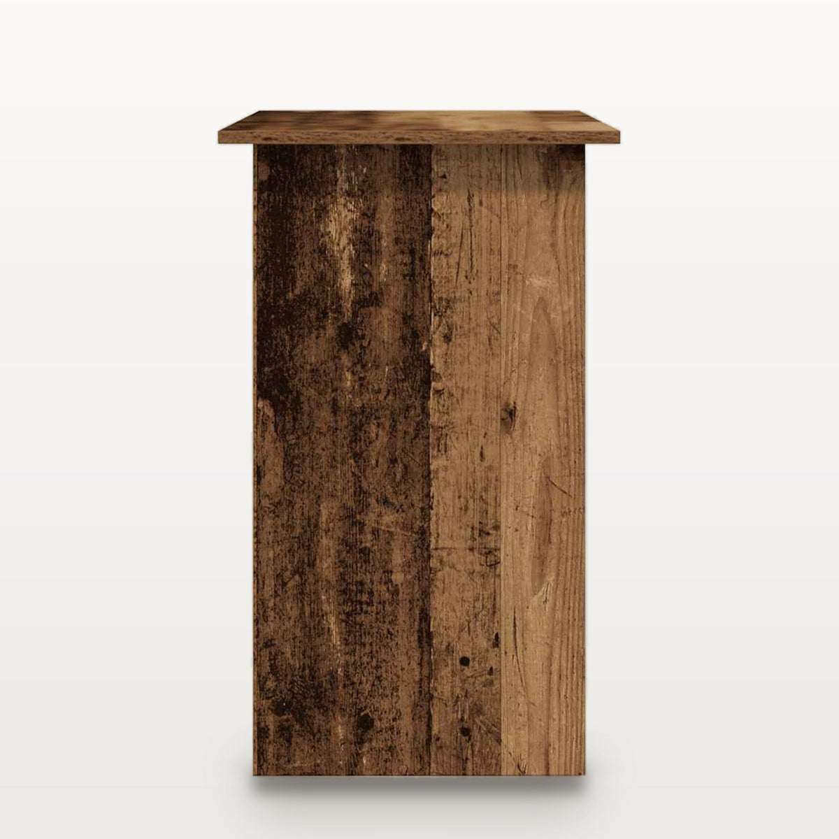 Bureau compact 80 x 45 cm finition vieux bois, profondeur réduite, charge 60 kg, vue 5