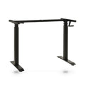 Cadre de bureau assis-debout à manivelle, largeur 102-160 cm, hauteur 71-113 cm, acier