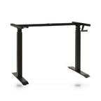 Cadre de bureau assis-debout à manivelle, largeur 102-160 cm, hauteur 71-113 cm, acier