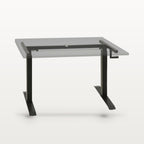 Cadre de bureau assis-debout à manivelle, largeur 102-160 cm, hauteur 71-113 cm, acier, vue 2