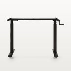 Cadre de bureau assis-debout à manivelle, largeur 102-160 cm, hauteur 71-113 cm, acier, vue 3
