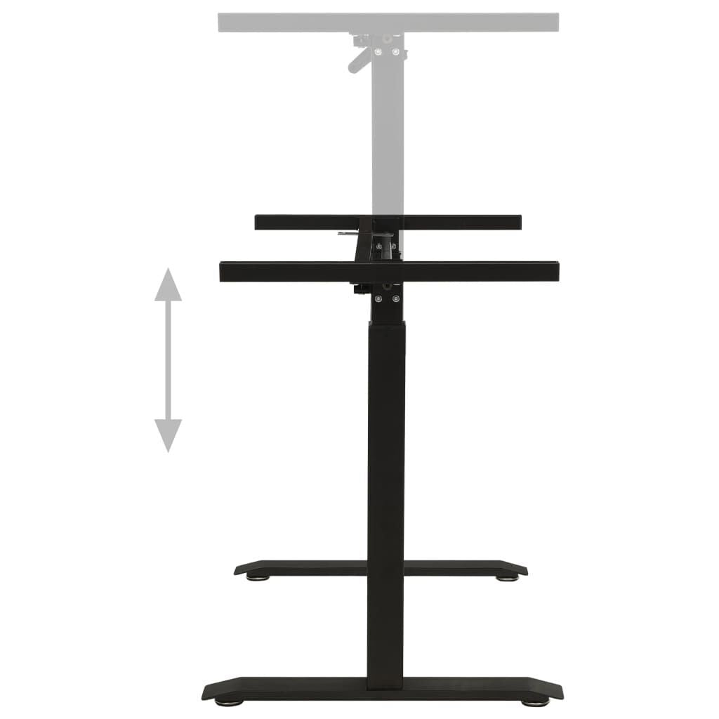 Cadre de bureau assis-debout à manivelle, largeur 102-160 cm, hauteur 71-113 cm, acier, vue 6
