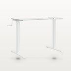 Cadre de bureau assis-debout manuel blanc, largeur 94-135 cm, hauteur 70-114 cm, 70 kg, vue 2