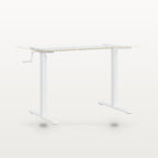 Cadre de bureau assis-debout manuel blanc, largeur 94-135 cm, hauteur 70-114 cm, 70 kg, vue 4