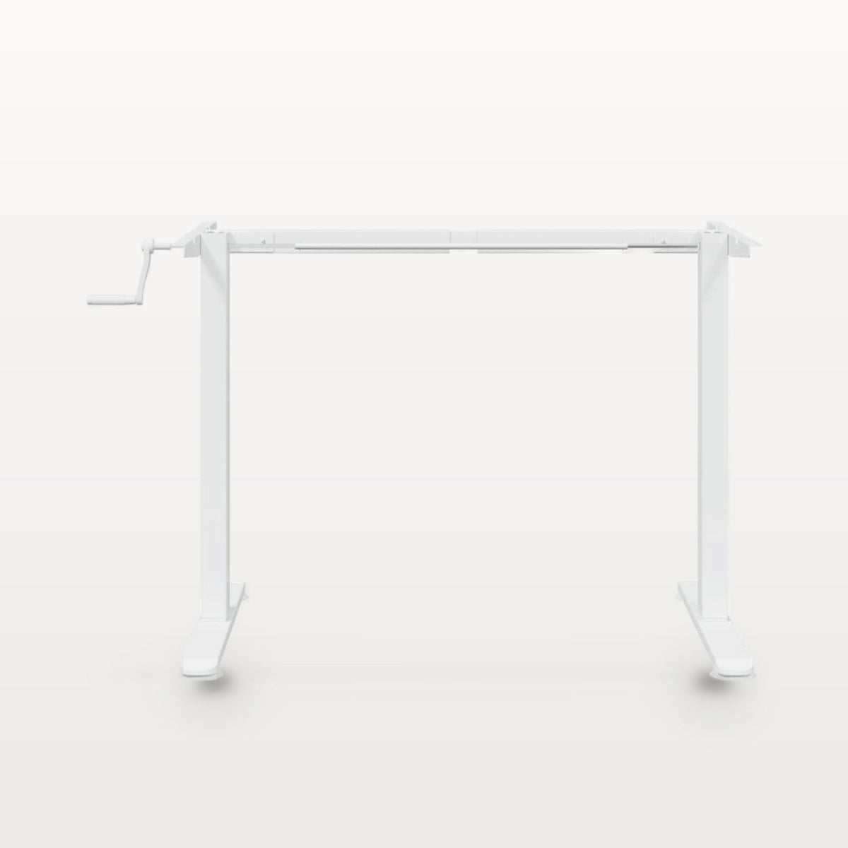 Cadre de bureau assis-debout manuel blanc, largeur 94-135 cm, hauteur 70-114 cm, 70 kg, vue 5