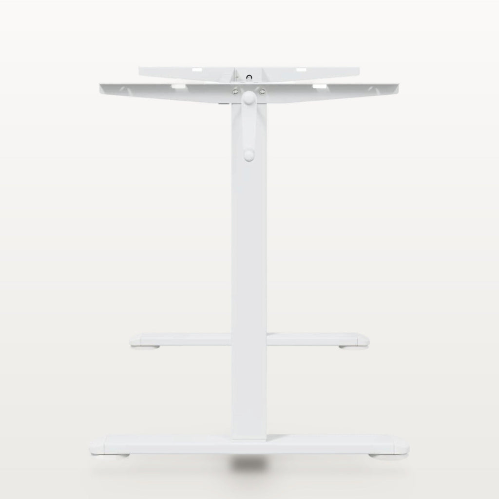 Cadre de bureau assis-debout manuel blanc, largeur 94-135 cm, hauteur 70-114 cm, 70 kg, vue 6