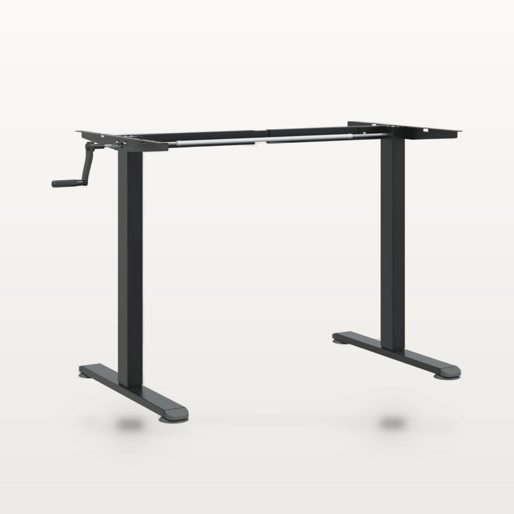 Cadre de bureau assis-debout manuel noir, largeur 94-135 cm, hauteur 70-114 cm, 70 kg, vue 2