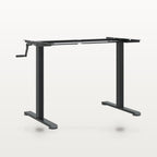 Cadre de bureau assis-debout manuel noir, largeur 94-135 cm, hauteur 70-114 cm, 70 kg, vue 2