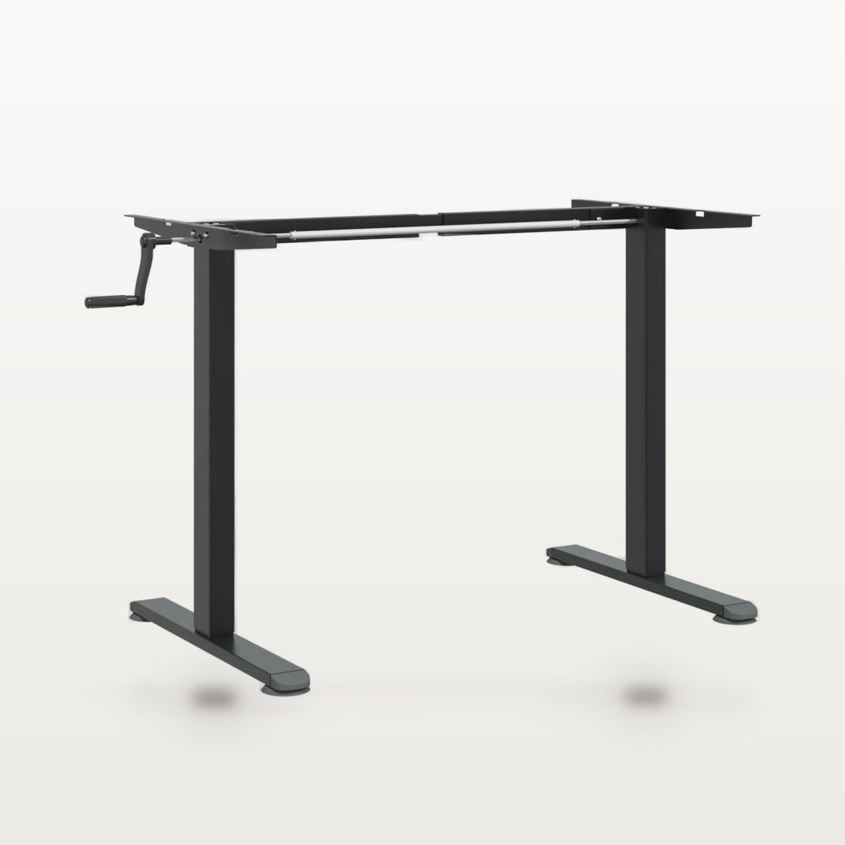 Cadre de bureau assis-debout manuel noir, largeur 94-135 cm, hauteur 70-114 cm, 70 kg, vue 2