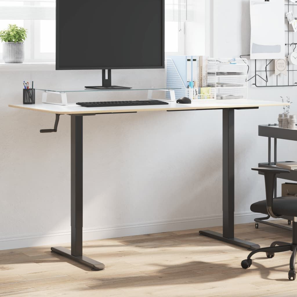 Cadre de bureau assis-debout manuel noir, largeur 94-135 cm, hauteur 70-114 cm, 70 kg, vue 3