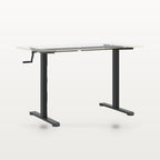 Cadre de bureau assis-debout manuel noir, largeur 94-135 cm, hauteur 70-114 cm, 70 kg, vue 4
