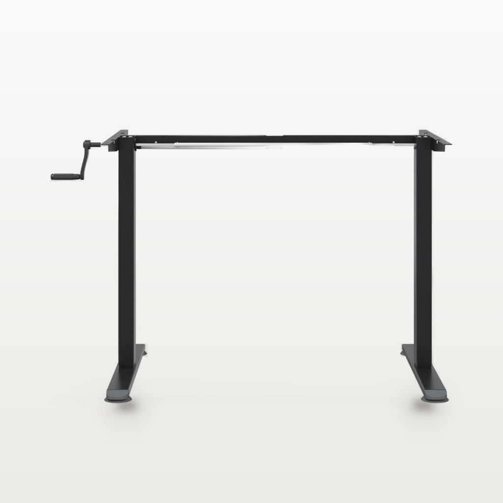 Cadre de bureau assis-debout manuel noir, largeur 94-135 cm, hauteur 70-114 cm, 70 kg, vue 5