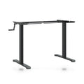 Cadre de bureau assis-debout manuel noir, largeur 94-135 cm, hauteur 70-114 cm, 70 kg