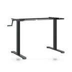 Cadre de bureau assis-debout manuel noir, largeur 94-135 cm, hauteur 70-114 cm, 70 kg