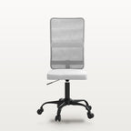 Chaise de bureau en maille blanche, dossier 58 cm, assise réglable 40-50 cm, 110 kg, vue 3