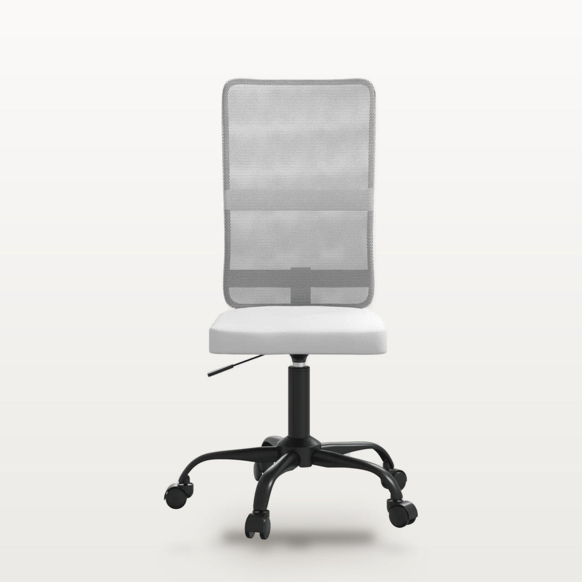 Chaise de bureau en maille blanche, dossier 58 cm, assise réglable 40-50 cm, 110 kg, vue 3