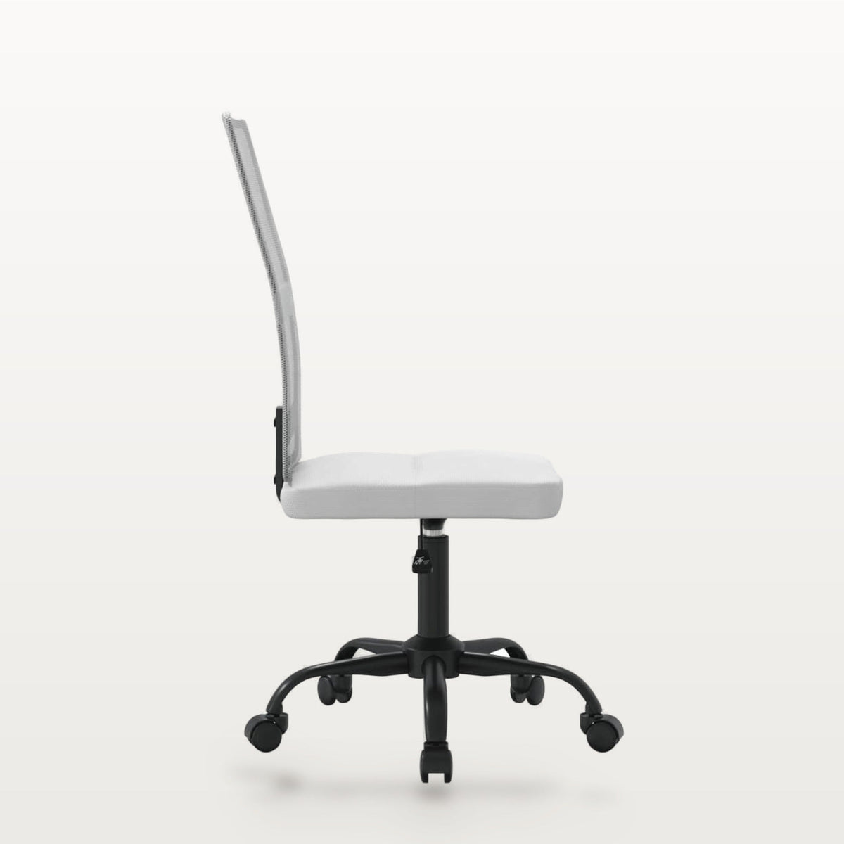 Chaise de bureau en maille blanche, dossier 58 cm, assise réglable 40-50 cm, 110 kg, vue 4