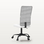 Chaise de bureau en maille blanche, dossier 58 cm, assise réglable 40-50 cm, 110 kg, vue 5
