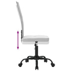 Chaise de bureau en maille blanche, dossier 58 cm, assise réglable 40-50 cm, 110 kg, vue 6