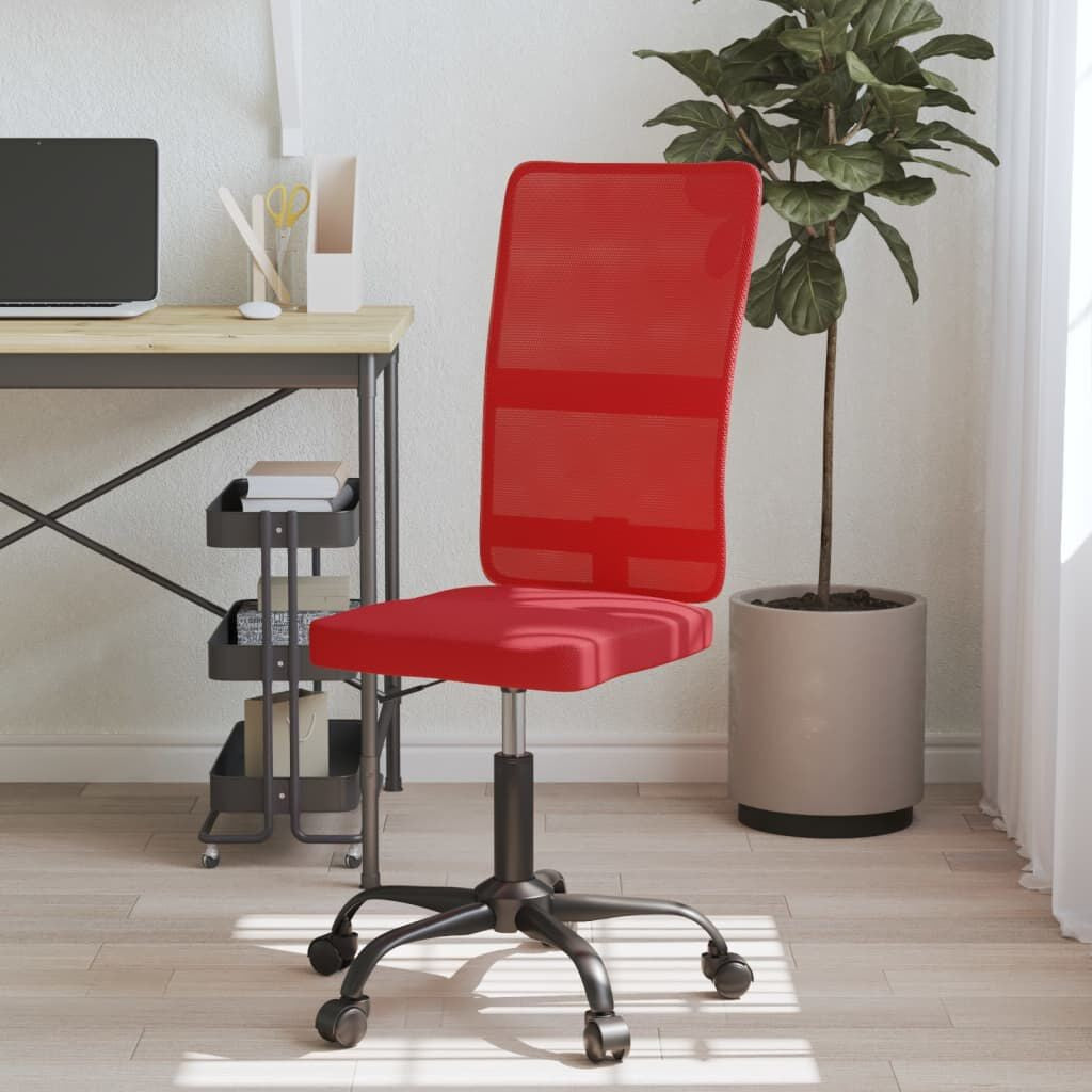 Chaise de bureau en maille bordeaux, dossier 58 cm, assise réglable 40-50 cm, 110 kg, vue 2