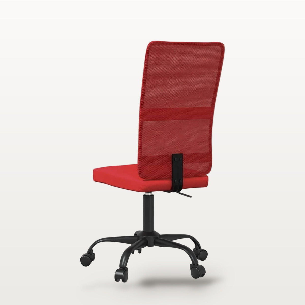 Chaise de bureau en maille bordeaux, dossier 58 cm, assise réglable 40-50 cm, 110 kg, vue 5
