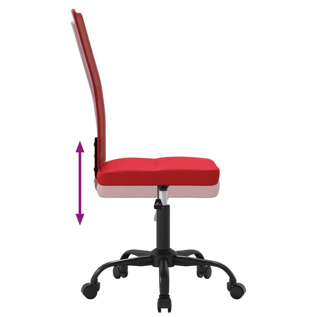 Chaise de bureau en maille bordeaux, dossier 58 cm, assise réglable 40-50 cm, 110 kg, vue 6