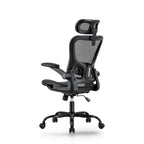 Chaise de bureau tout en maille, dossier inclinable plus ou moins souple, appui-tête, 125 kg