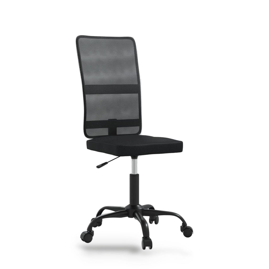 Chaise de bureau en maille noire, dossier 58 cm, assise réglable 40-50 cm, charge 110 kg
