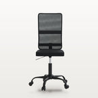 Chaise de bureau en maille noire, dossier 58 cm, assise réglable 40-50 cm, charge 110 kg, vue 3