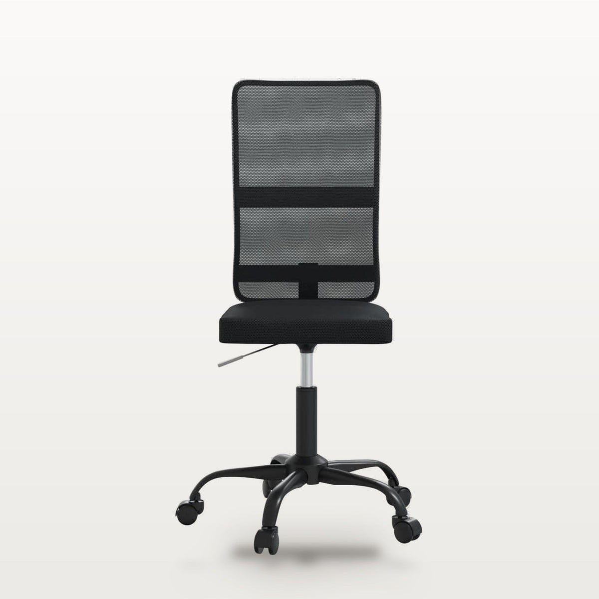 Chaise de bureau en maille noire, dossier 58 cm, assise réglable 40-50 cm, charge 110 kg, vue 3