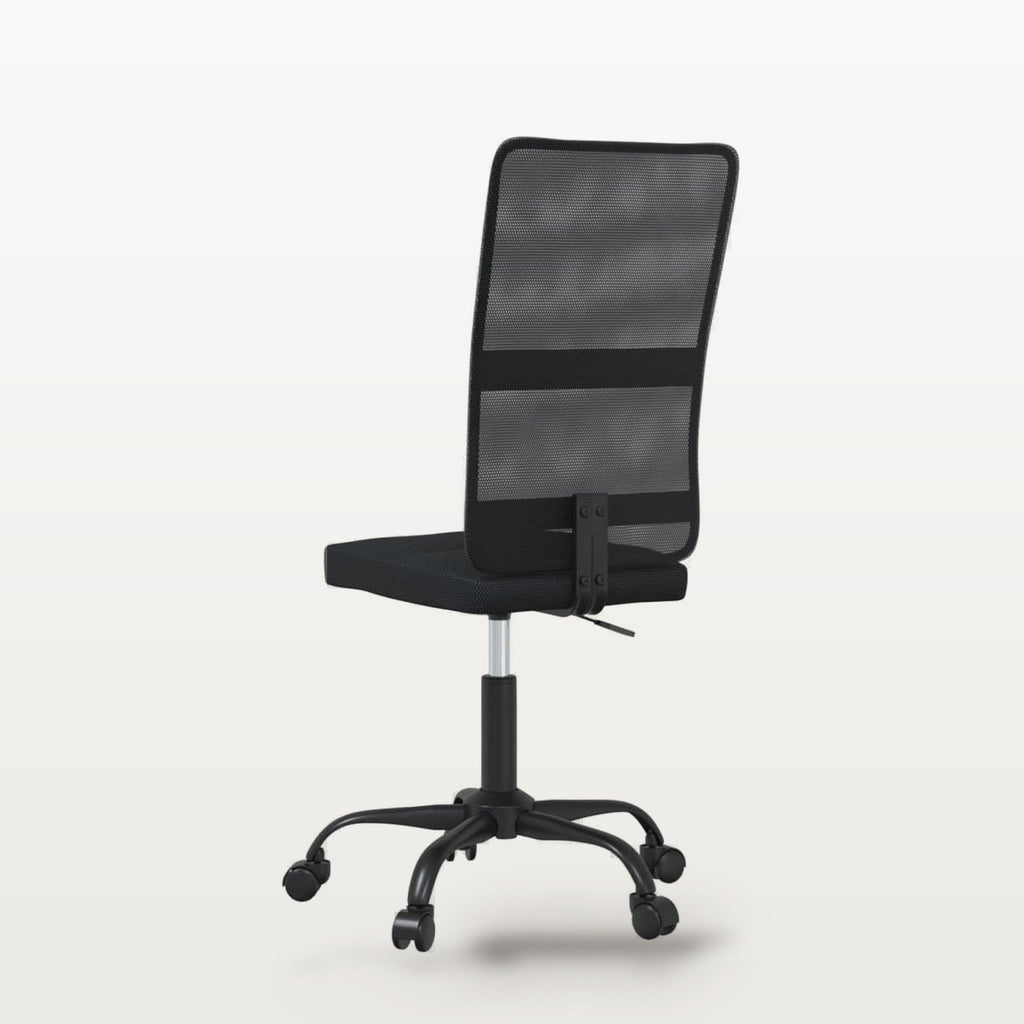 Chaise de bureau en maille noire, dossier 58 cm, assise réglable 40-50 cm, charge 110 kg, vue 5