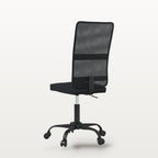 Chaise de bureau en maille noire, dossier 58 cm, assise réglable 40-50 cm, charge 110 kg, vue 5