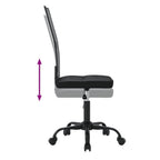 Chaise de bureau en maille noire, dossier 58 cm, assise réglable 40-50 cm, charge 110 kg, vue 6