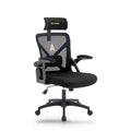 Chaise de bureau à dossier réglable 64-78 cm, appui-tête, accoudoirs relevables