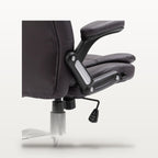 Chaise de bureau similicuir marron, dossier inclinable, hauteur réglable, charge 110 kg, vue 6