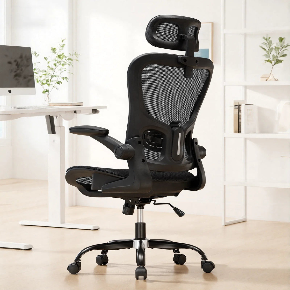 Chaise de bureau tout en maille, dossier inclinable plus ou moins souple, appui-tête, 125 kg, vue 5