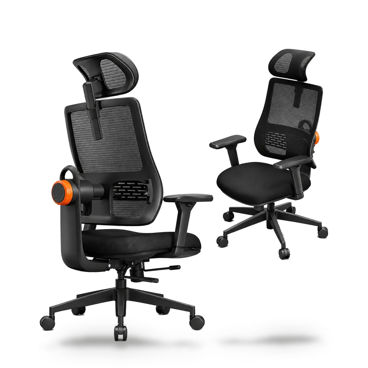 Chaise de bureau à dossier auto-suivant, assise réglable en profondeur, appui-tête