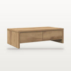 Support de moniteur avec 2 tiroirs chêne artisanal, 50 x 27 cm, hauteur 15 cm, 25 kg, vue 2