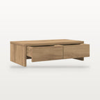Support de moniteur avec 2 tiroirs chêne artisanal, 50 x 27 cm, hauteur 15 cm, 25 kg, vue 5