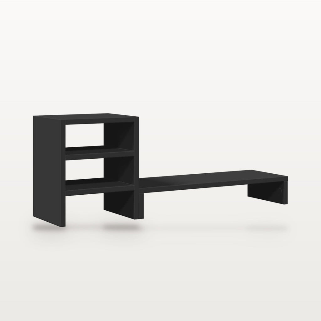 Support de moniteur avec organisateur de bureau noir, 80 x 20 cm, charge 25 kg, vue 2