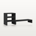 Support de moniteur avec organisateur de bureau noir, 80 x 20 cm, charge 25 kg, vue 2