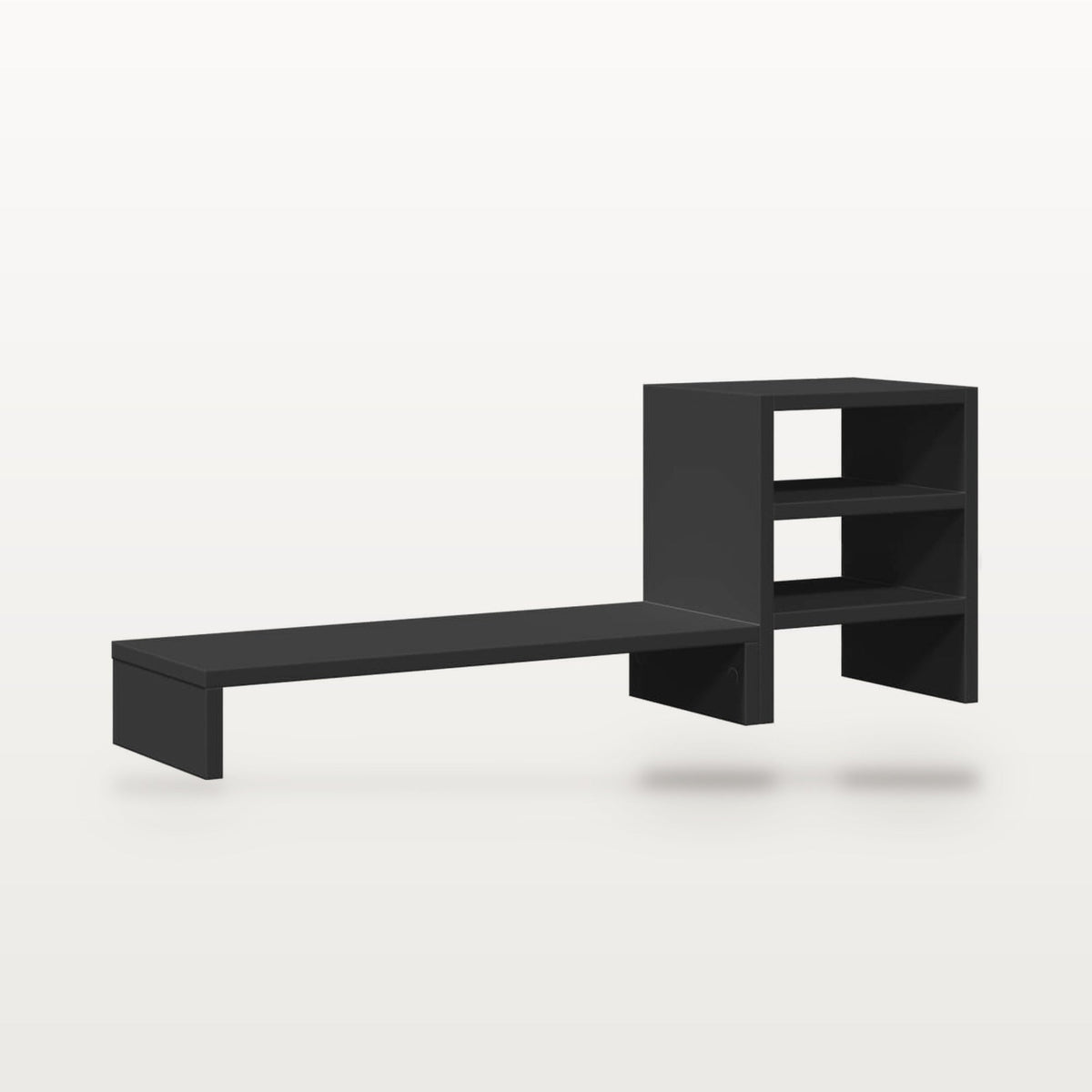 Support de moniteur avec organisateur de bureau noir, 80 x 20 cm, charge 25 kg, vue 6