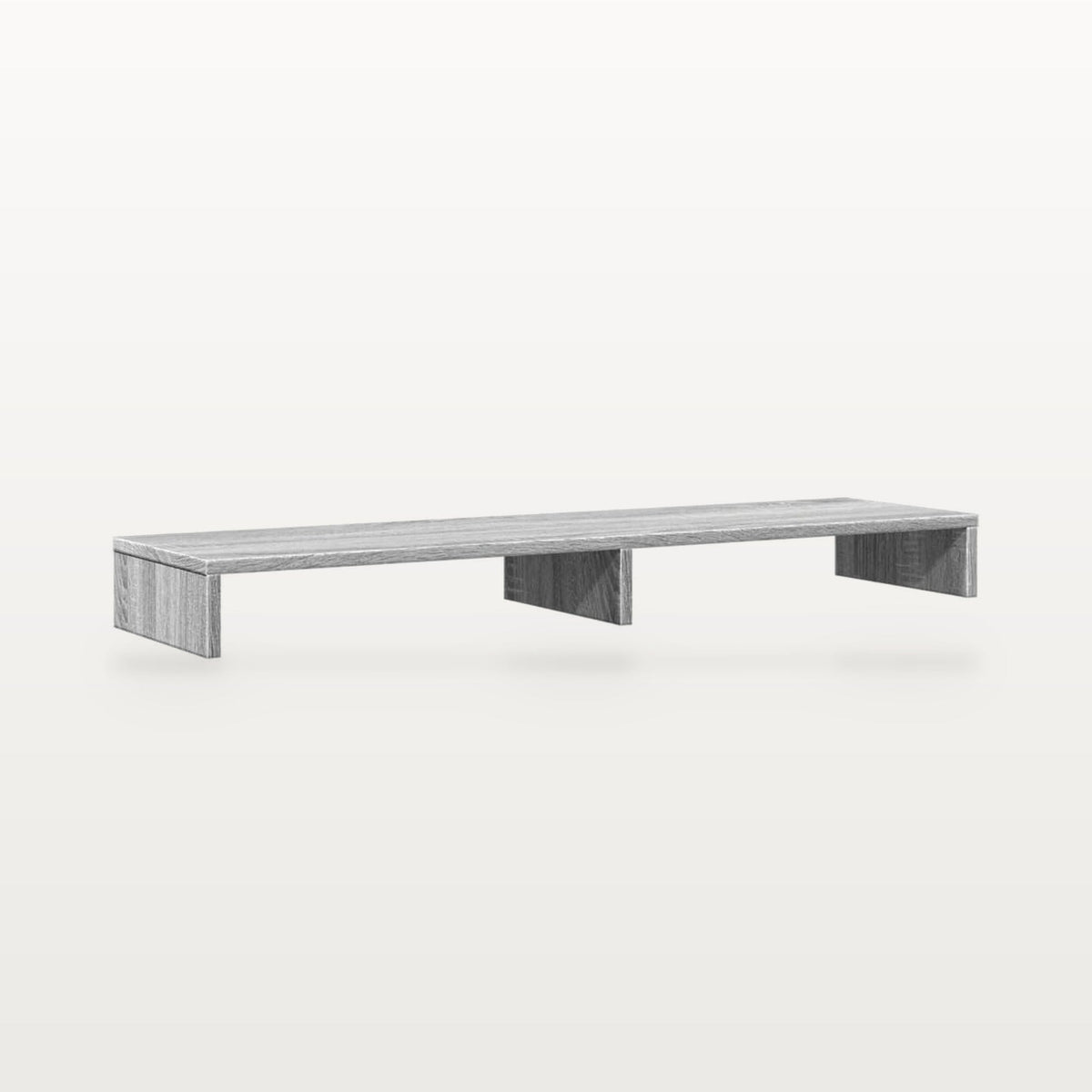 Support de moniteur double écran 100 x 27 cm Sonoma gris, hauteur 10 cm, charge 25 kg, vue 2