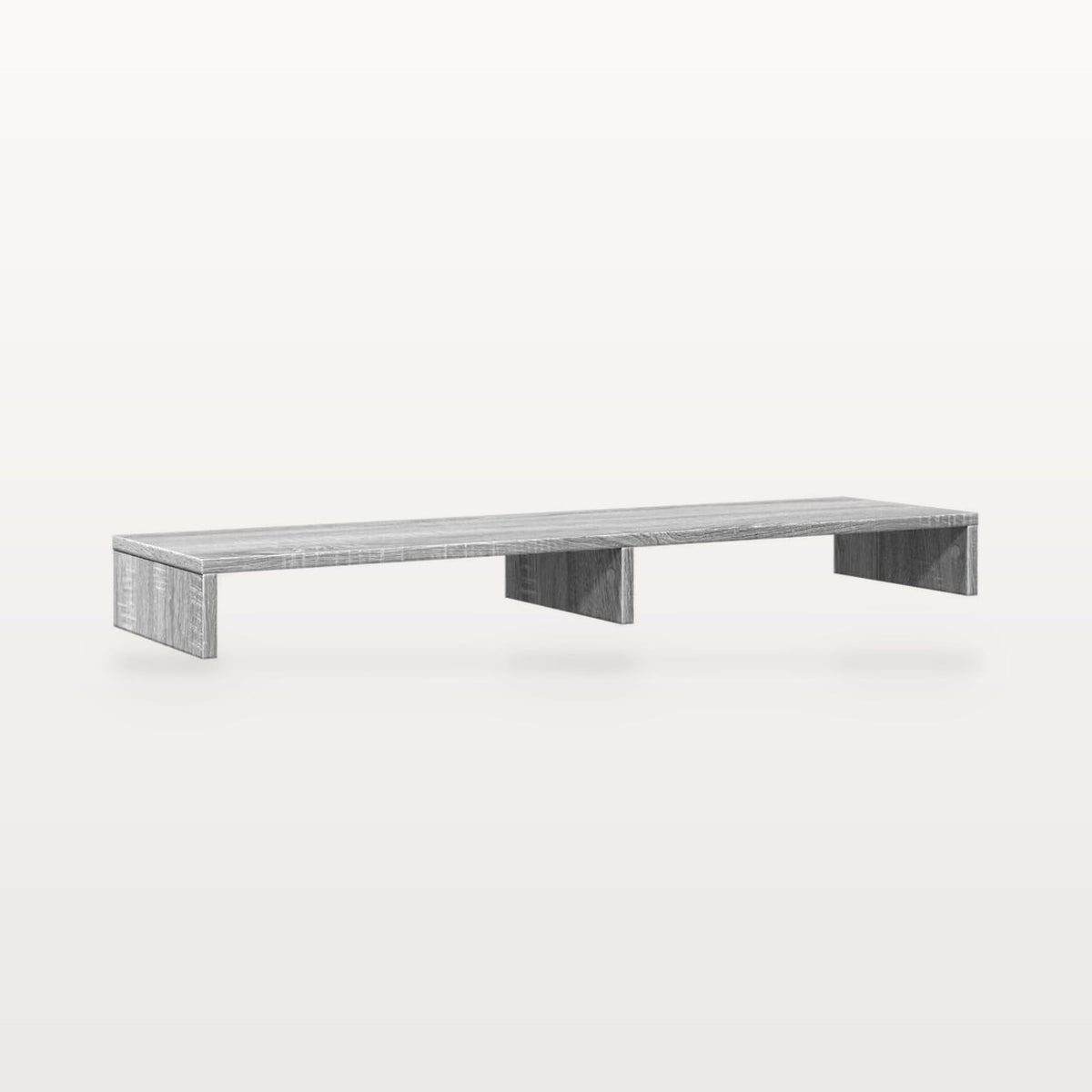 Support de moniteur double écran 100 x 27 cm Sonoma gris, hauteur 10 cm, charge 25 kg, vue 6