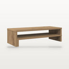 Support de moniteur en bois chêne artisanal 54 x 22 cm, hauteur 15 cm, charge 25 kg, vue 2