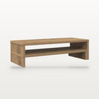 Support de moniteur en bois chêne artisanal 54 x 22 cm, hauteur 15 cm, charge 25 kg, vue 6